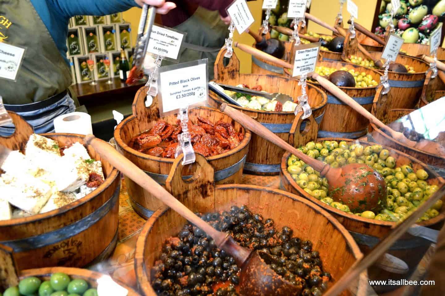 Borough Market Olives Stalls