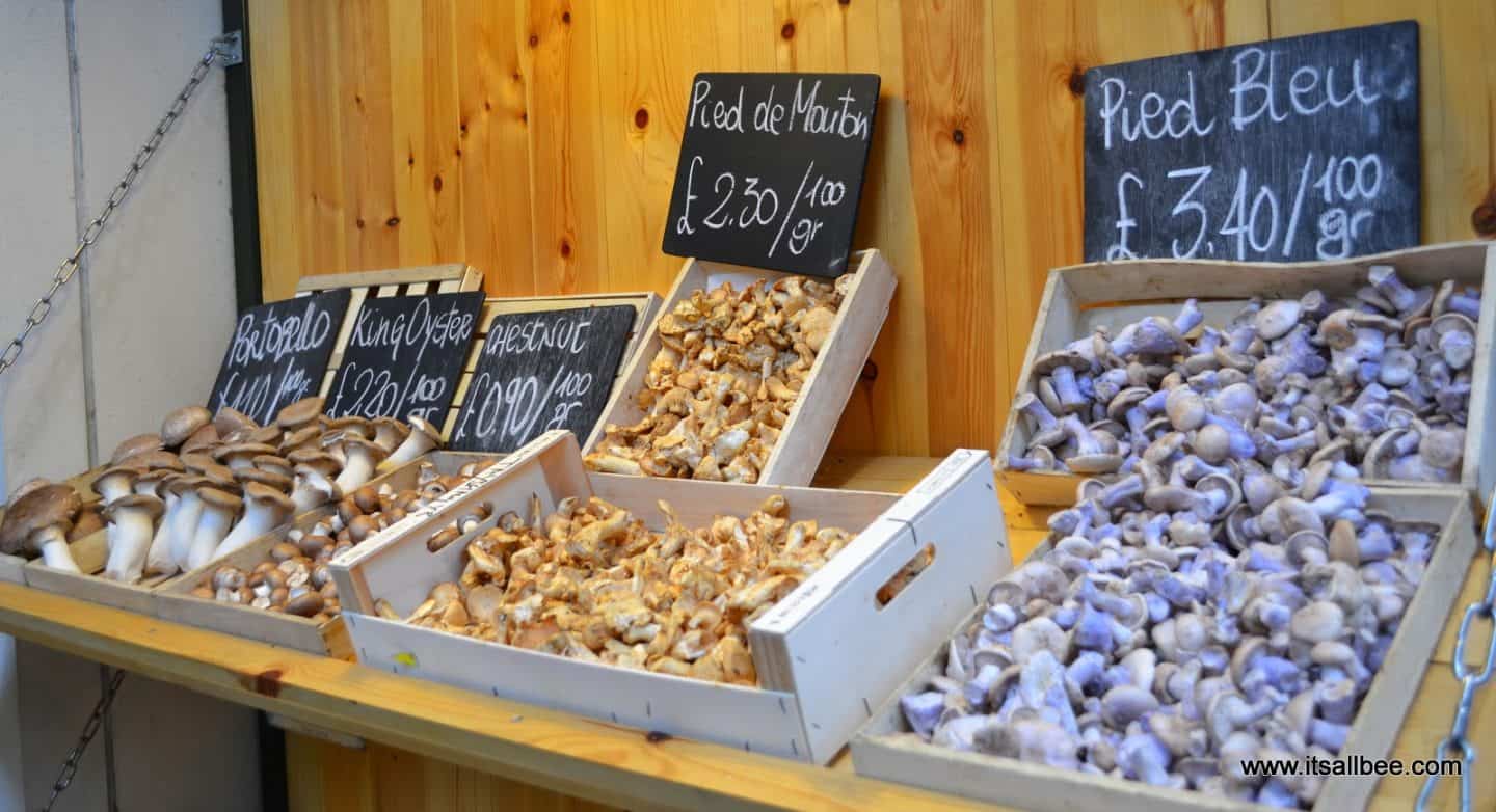 breakfast at borough market - A guide to Borough Market | Exploring London Through Food #london #food #foodguide #markets #citybreak #exploring #breakfast Borough Market Mushrooms