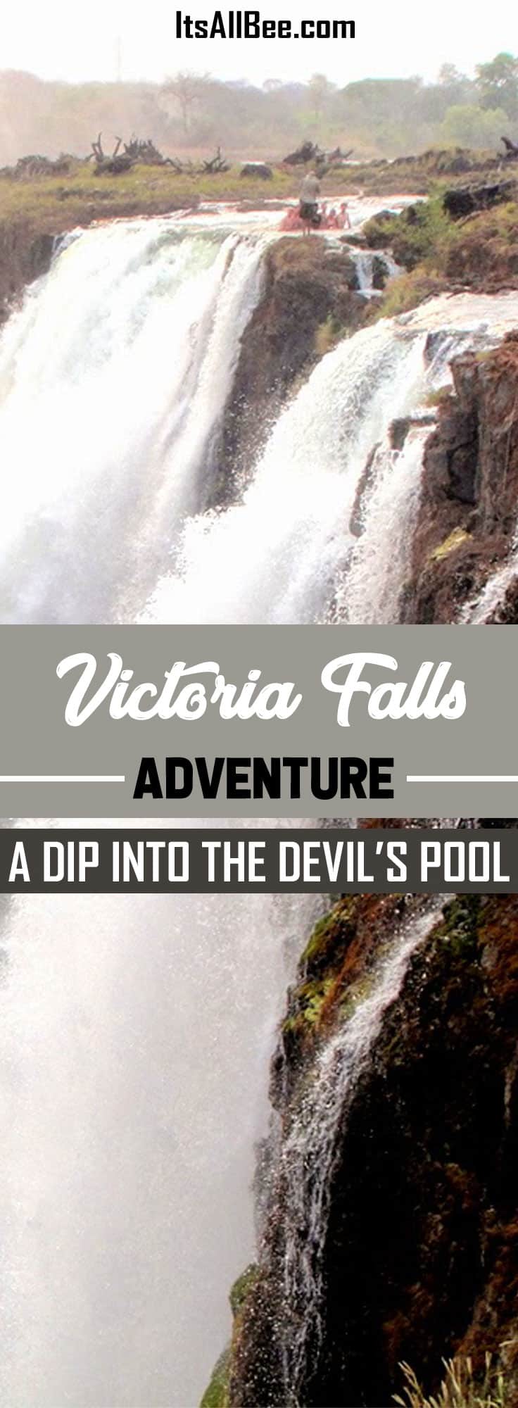  A Dip Into The Devil's Pool At Victoria Falls #itsallbee #traveltips #adventure #vicfalls #africa vacation