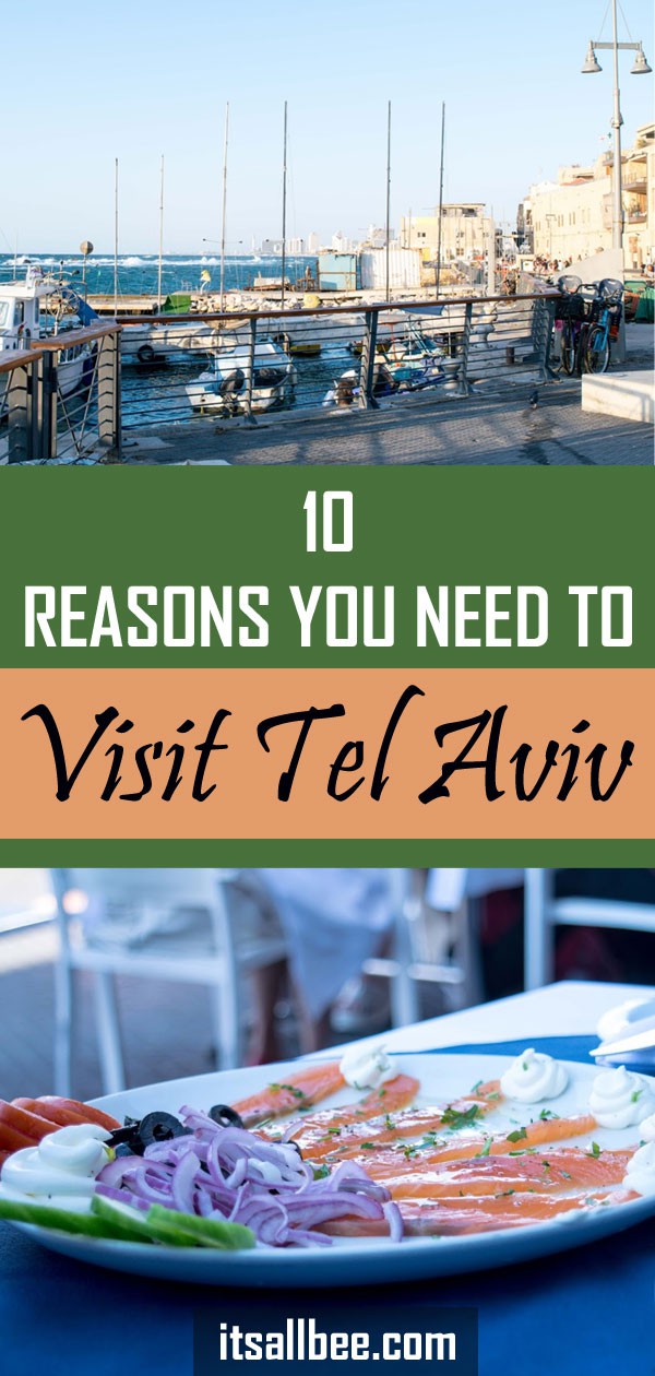 Need inspiration on Mediterranean getaways? How about 10 cool reasons to visit Tel Aviv. Great food, stunning beaches, cool tourist sights and rich history. Nothing like your imagination. Read more on why you will fall in love with Tel Aviv at first sight! #beaches #holidays #vacation #sunshine #foodie #itsallbee