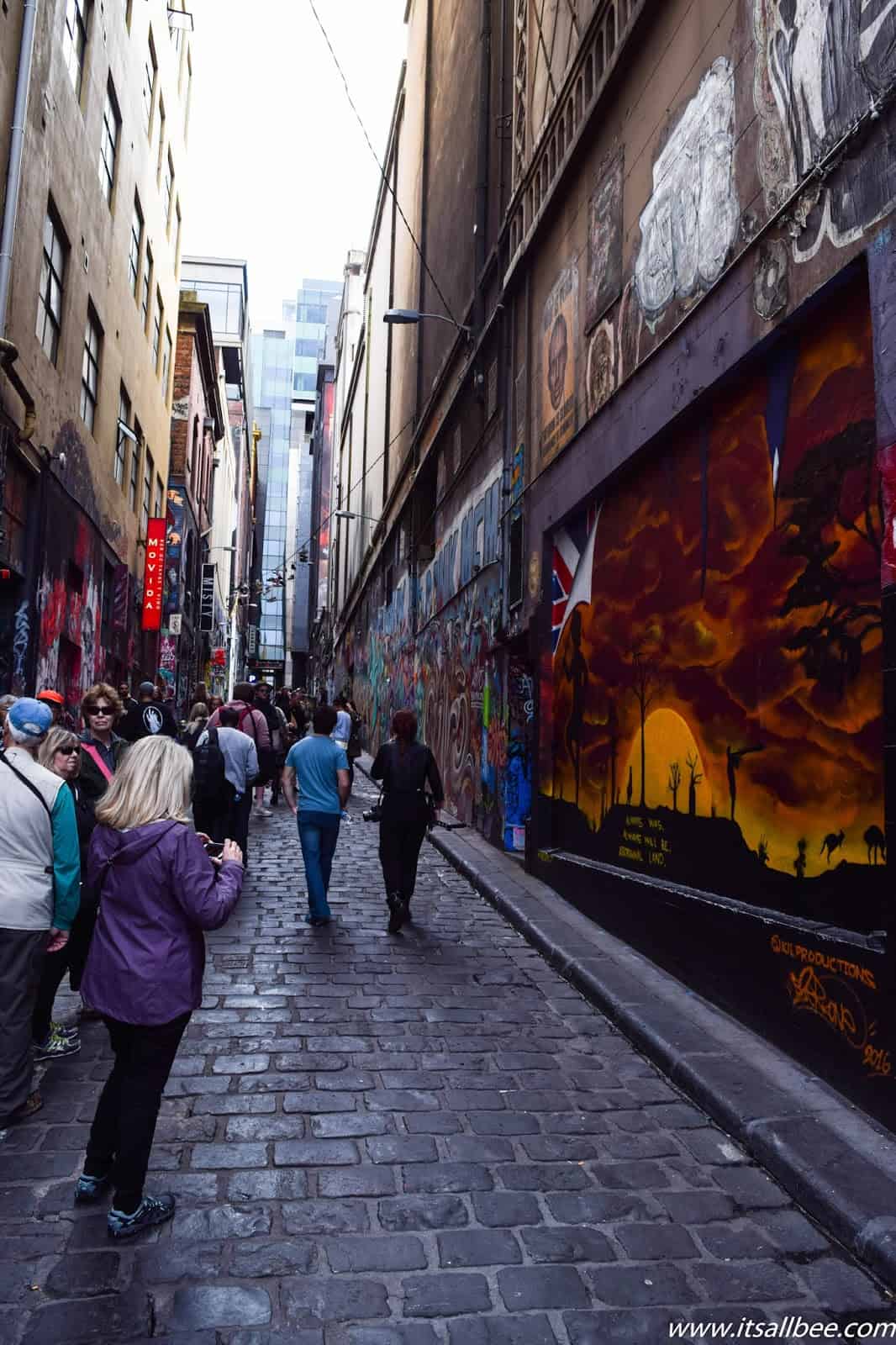 Hosier Lane - Melbourne's Best Spot To Check Out For Street Art #oceania #traveltips #melbourne #streetart #colourful #tourist #sights