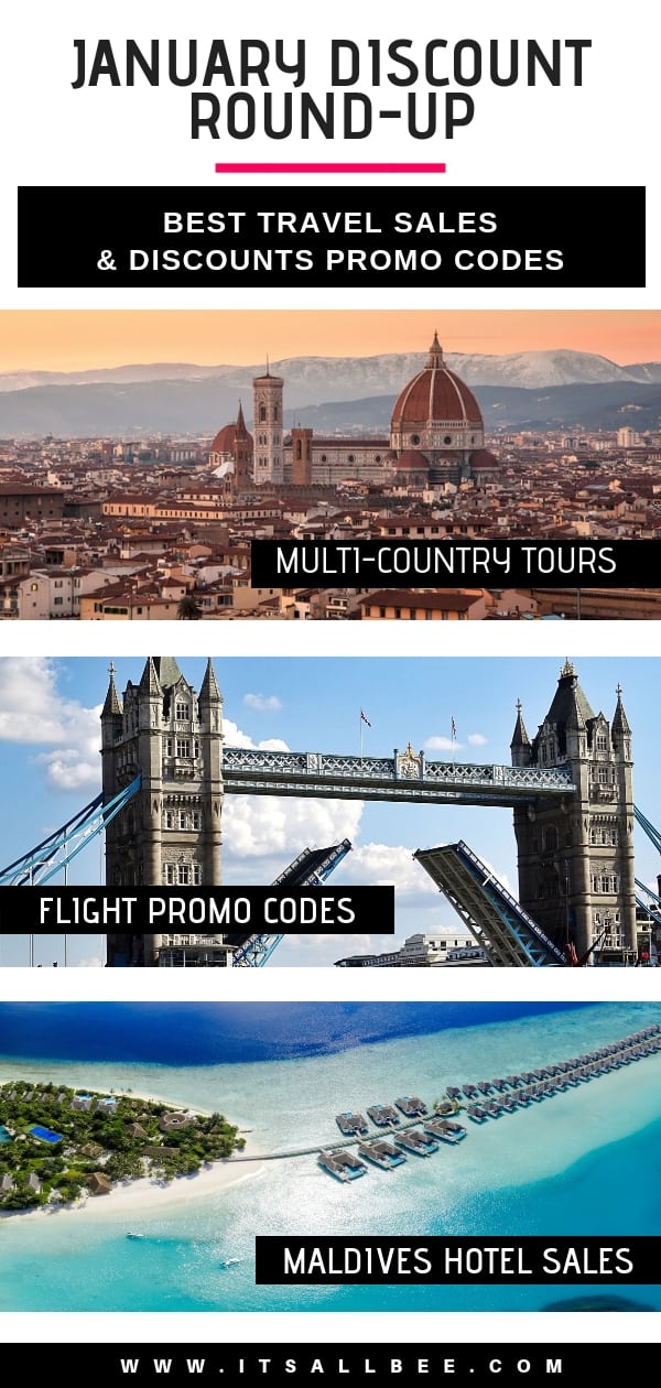 The Best January Travel Discounts & Sales - Flight Promo Codes, Hotel discount Codes - Contiki Tours, G Adventures, Agoda, Hotels, Safari touris and more..