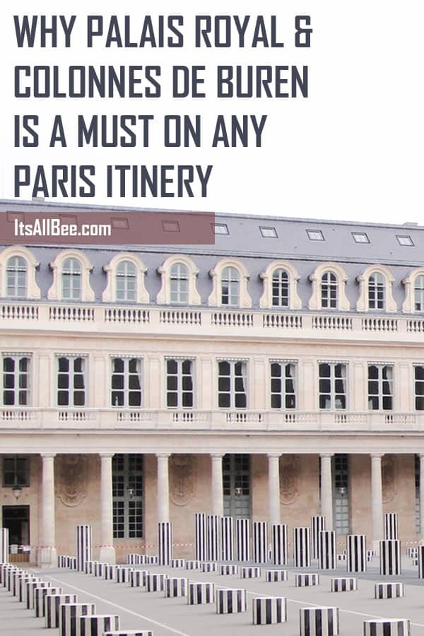 Visiting Palais-Royal Paris - Les Colonnes De Duren and why this is a must on any Paris itinerary - Palais royal trees line the Jardin du Royal - 