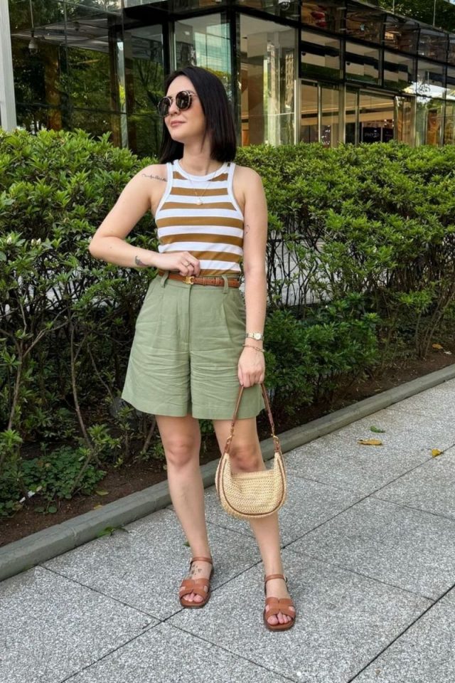 Discover stylish linen shorts outfit ideas perfect for any summer occasion. From brunch to beach days, explore how to mix and match your wardrobe for chic, comfortable looks. Linen Short Outfits, Linen Shorts Outfit, Linen Shorts Outfits,, Summer, Casual, Summer Outfit, Outfit Ideas, Fashion, Summer Aesthetic