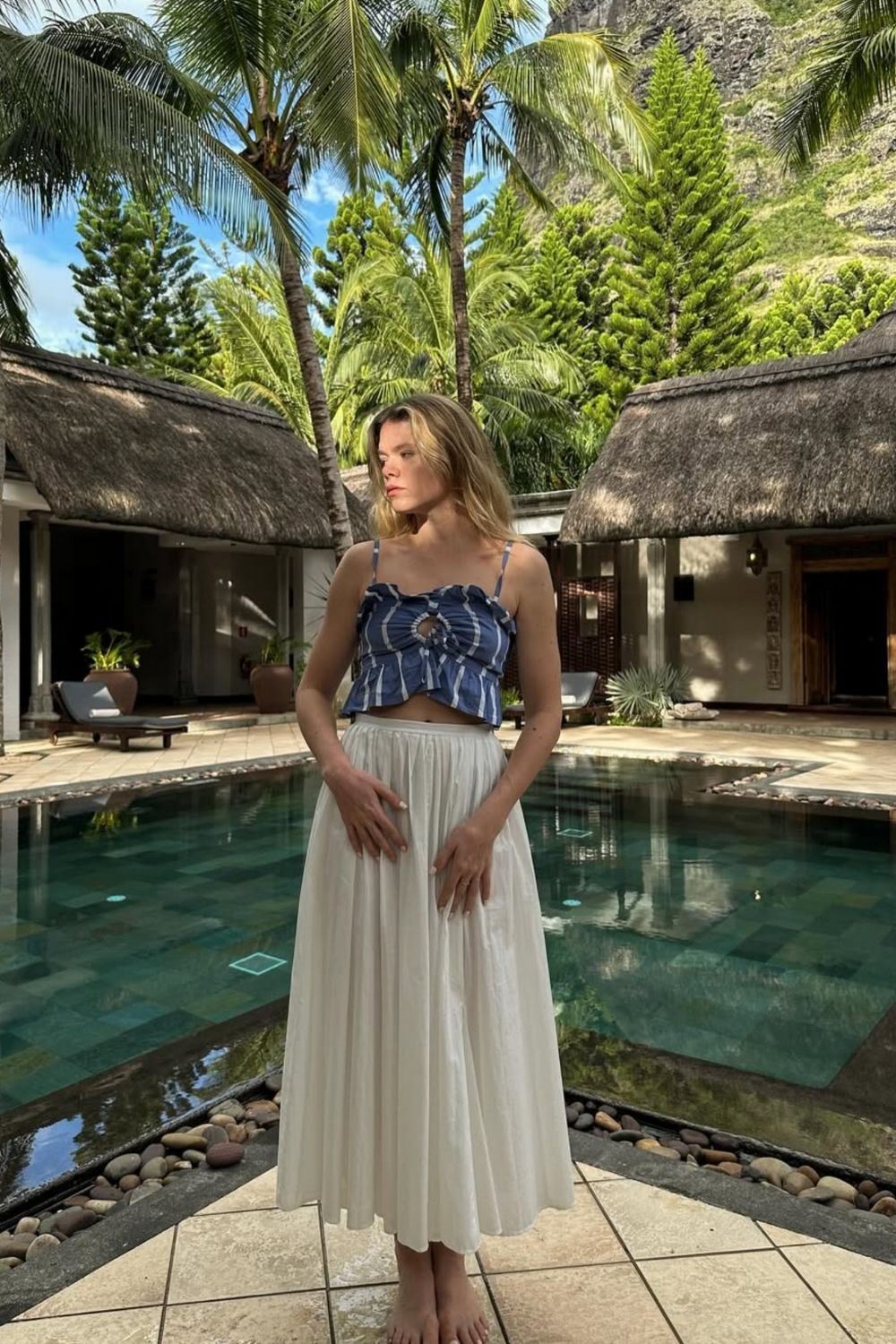 The ultimate Mauritius vacation outfits, from breezy beachside dresses to chic resort looks. Get inspired by stylish crochet sets, elegant evening gowns, and effortless island-chic ensembles perfect for your tropical getaway! Mauritius Outfits, Mauritius Dinner Outfits, Mauritius Outfits Aesthetic, Mauritius Outfits Summer, Honeymoon Outfits Mauritius, Mauritius Outfits Style, Island Vacation Outfits Mauritius, Outfits To Wear In Mauritius, Modest, Mauritius Travel Outfits, Mauritius Aesthetic