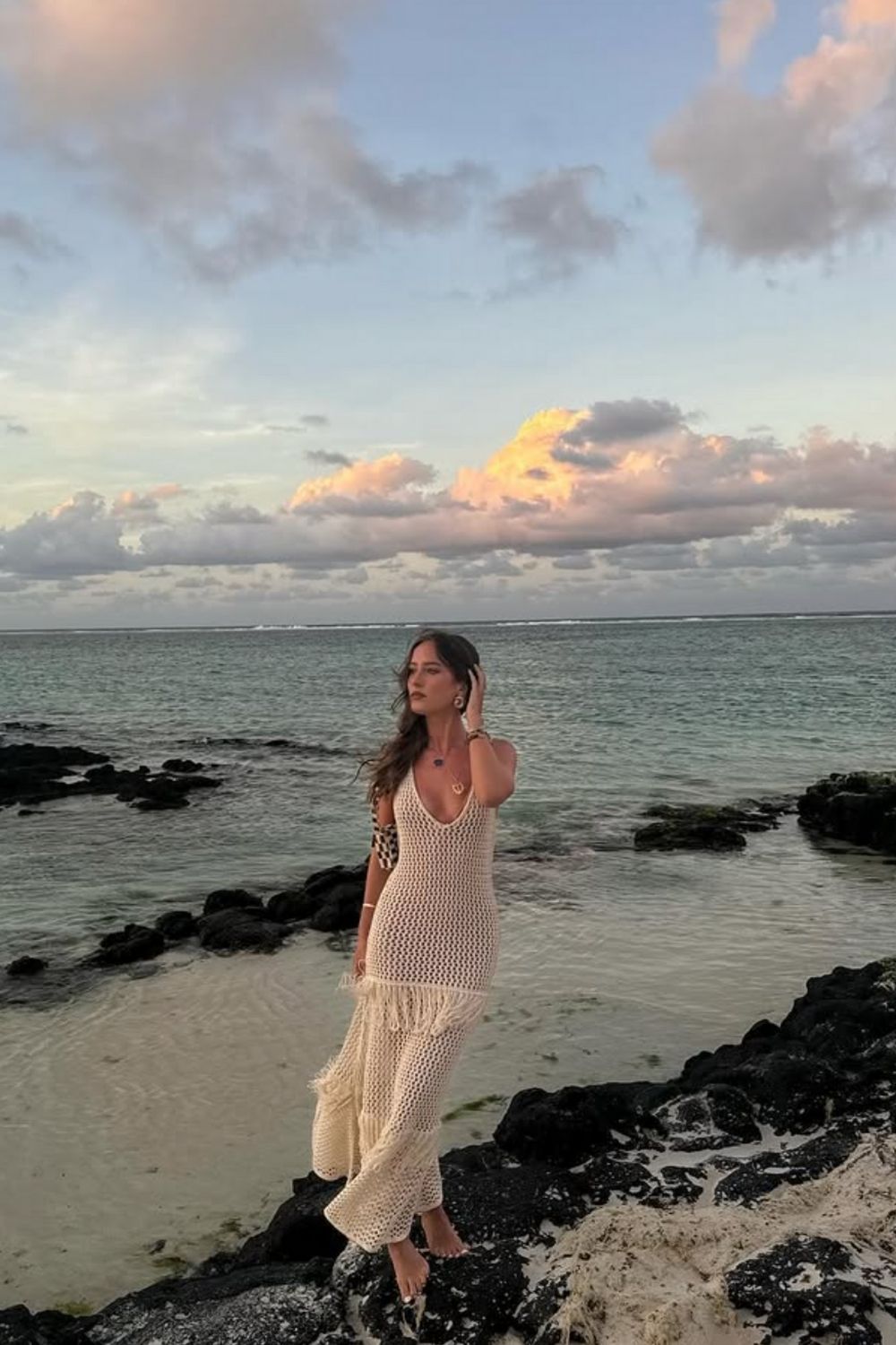 The ultimate Mauritius vacation outfits, from breezy beachside dresses to chic resort looks. Get inspired by stylish crochet sets, elegant evening gowns, and effortless island-chic ensembles perfect for your tropical getaway! Mauritius Outfits, Mauritius Dinner Outfits, Mauritius Outfits Aesthetic, Mauritius Outfits Summer, Honeymoon Outfits Mauritius, Mauritius Outfits Style, Island Vacation Outfits Mauritius, Outfits To Wear In Mauritius, Modest, Mauritius Travel Outfits, Mauritius Aesthetic